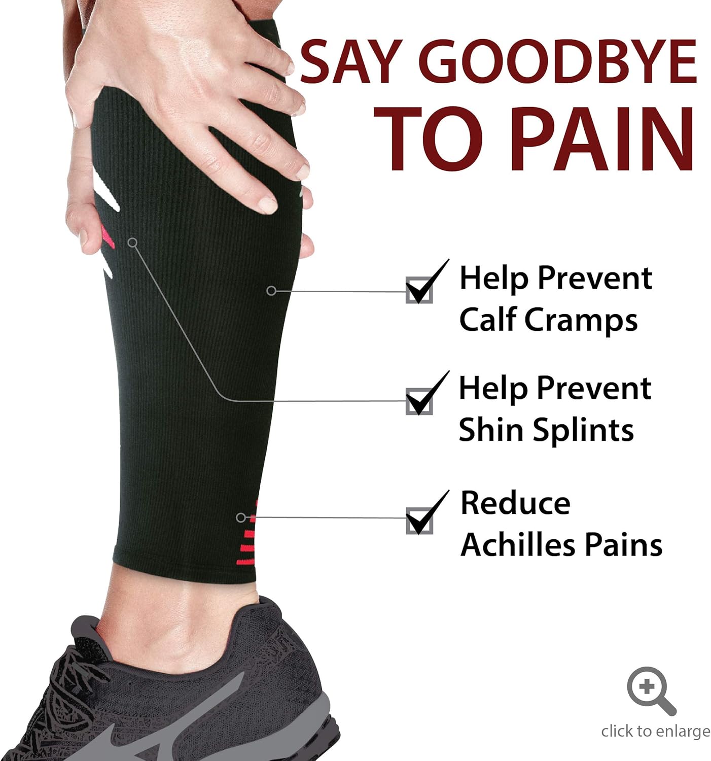 Calf Compression Sleeves Men Women - Leg Compression Sleeve Footless Socks - Shin Splint Relief Fitness Running - Image 6