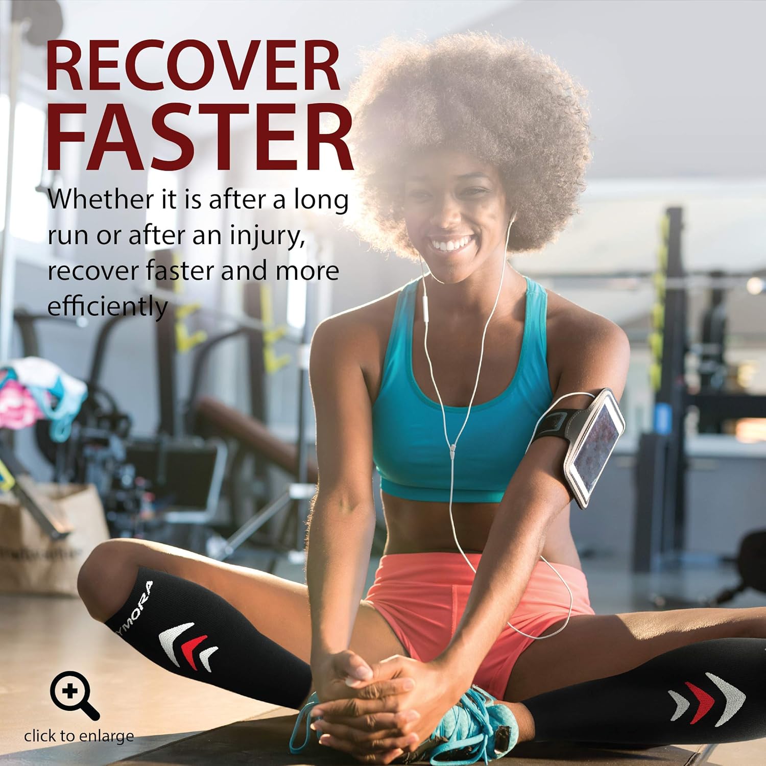 Calf Compression Sleeves Men Women - Leg Compression Sleeve Footless Socks - Shin Splint Relief Fitness Running - Image 7